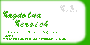 magdolna mersich business card